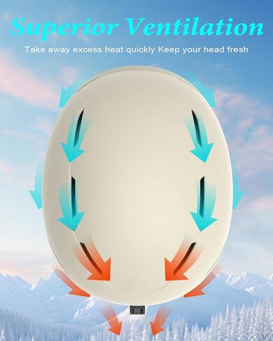 RIOROO Ski Helmet,Snowboard Helmet for Men Women Snow Sport Helmets Shockproof and Lightweight Skiing Helmet in Kuwait