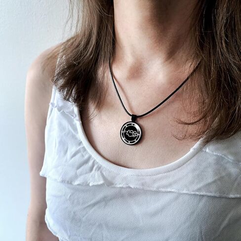 Clauneck Necklace For Men or Women, Clauneck Money Magick, Demonic Satanic Symbol Pendant, Demon of Wealth Black Magic Gift, Occult Jewelry Occult Gifts Grimorium Verum, Pagan Pendant With Glass Dome in Saudi Arabia