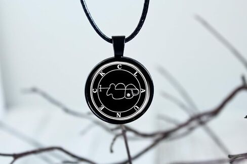 Clauneck Necklace For Men or Women, Clauneck Money Magick, Demonic Satanic Symbol Pendant, Demon of Wealth Black Magic Gift, Occult Jewelry Occult Gifts Grimorium Verum, Pagan Pendant With Glass Dome in Saudi Arabia