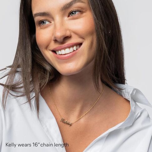 Personalized Name Necklace – Solid Gold, Solid Sterling Silver & Gold-Plated Silver – Customized Name Necklace For Her - Stamped Sterling Silver, 10K or 14K Gold - Custom Jewelry Gifts for Women in Saudi Arabia