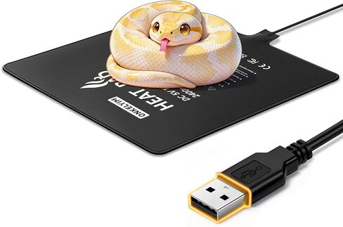وسادة تسخين USB للزواحف، 6 بوصة × 8 بوصة 8 وات حصيرة حرارية للزواحف، وسادة تسخين الزواحف تحت الخزان حصيرة تسخين تررم مقاومة للماء للسلحفاة والسحلية والضفادع والثعبان وسرطان البحر الناسك in Kuwait