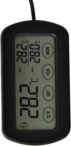 Compact LCD Display Thermometer Hygrometer, Easy Reading Digital Sensor with Suction Cup for Reptile Tanks, Pet Cage, Plant Pot, Food Storage, and More. in Saudi Arabia
