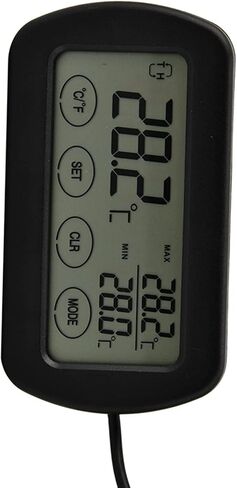 Compact LCD Display Thermometer Hygrometer, Easy Reading Digital Sensor with Suction Cup for Reptile Tanks, Pet Cage, Plant Pot, Food Storage, and More. in Saudi Arabia