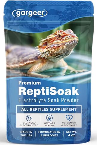 Premium ReptiSoak Electrolytes SOAK for Reptiles | Hydration & Recovery Bath Powder for Bearded Dragons, Geckos, Lizards, Tortoises | Electrolyte Reptile Supplement | Made in USA. Enjoy! in Saudi Arabia