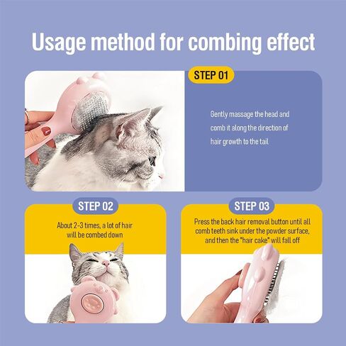 Pet Hair Remover for Dogs & Cats, Gentle Massaging Grooming Brush for Effective Shedding and Detangling in Saudi Arabia