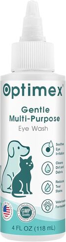 Gentle Multi-Purpose Eye Wash for Dogs & Cats – 4 fl oz – Soothes Redness, Irritation, Tear Stains & Discharge – Supports Pink Eye, Conjunctivitis & Dry Eye Relief – Vet Formulated in Saudi Arabia