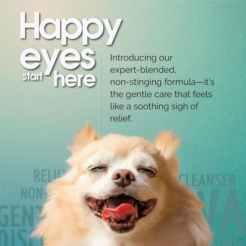 Gentle Multi-Purpose Eye Wash for Dogs & Cats – 4 fl oz – Soothes Redness, Irritation, Tear Stains & Discharge – Supports Pink Eye, Conjunctivitis & Dry Eye Relief – Vet Formulated in Saudi Arabia