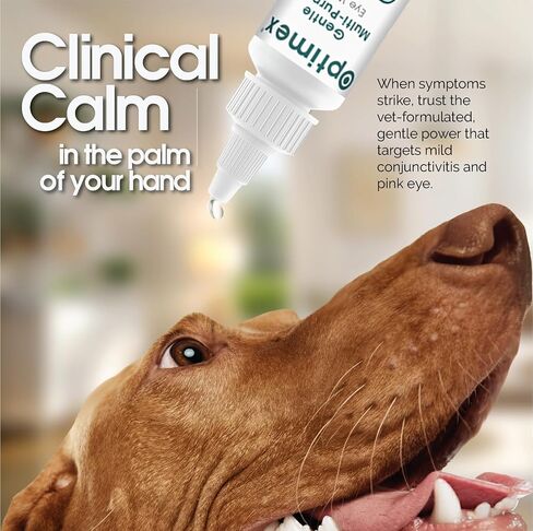 Gentle Multi-Purpose Eye Wash for Dogs & Cats – 4 fl oz – Soothes Redness, Irritation, Tear Stains & Discharge – Supports Pink Eye, Conjunctivitis & Dry Eye Relief – Vet Formulated in Saudi Arabia