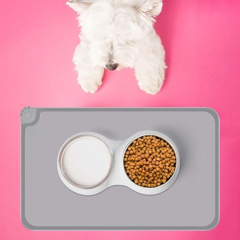Generic Waterproof Dog Food Mat, Thicker Silicone Pet Bowl Mat, Anti Slip, Black (19 * 12 inch) in Saudi Arabia