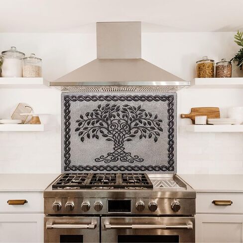 Kitchen Backsplash, Celtic Tree of Life with Celtic Knot Border Copper Kitchen Backsplash, Custom Copper Backsplash Panel, Handmade Copper Backsplash Tile, Indoor Outdoor Wall Decor (Copper) in Kuwait
