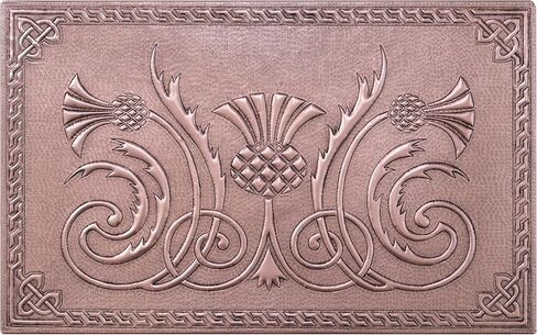 Kitchen Backsplash, Scottish Thistle with Celtic Knot Border Backsplash, Custom Copper Backsplash Panel, Handmade Copper Backsplash Tile, Indoor Outdoor Wall Decor (Copper) in Kuwait