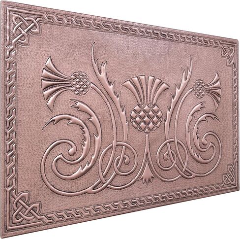 Kitchen Backsplash, Scottish Thistle with Celtic Knot Border Backsplash, Custom Copper Backsplash Panel, Handmade Copper Backsplash Tile, Indoor Outdoor Wall Decor (Copper) in Kuwait