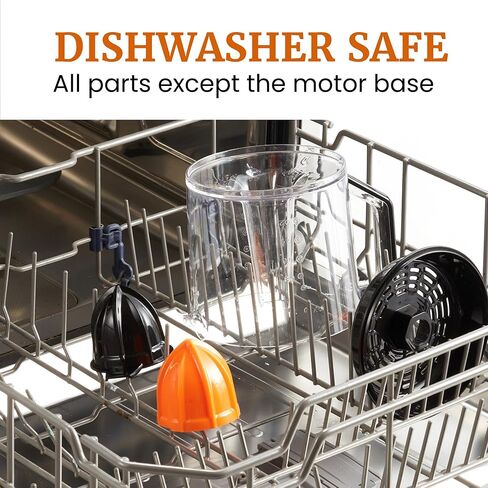 Elite Gourmet ETS326 BPA-Free Electric Citrus Juicer, Compact, Large Volume, Pulp Control, Oranges, Lemons, Limes, Grapefruits with Easy Pour Spout, 24oz, Black/Stainless Steel in Kuwait