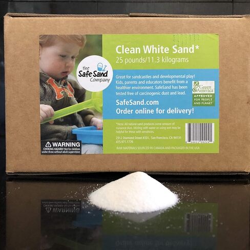 Safe Sand for Sandbox/Natural White Safety Tested Playsand 25 Pound Box in Saudi Arabia