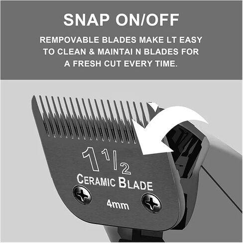 شفرة سيراميك للقطط الأليفة قابلة للفصل 1 1/2#، متوافقة مع Andis، AG، AGC، BDC، BGC، MBG، متوافقة مع سلسلة Wahl، KM 10، قطع غيار أداة التشذيب in Kuwait