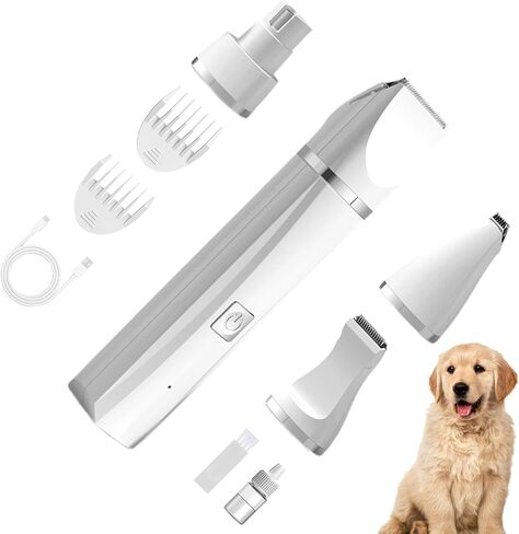 Cat Grooming Kit,Waterproof Cordless Electric Shaver,Electric Low Noise Grooming Kit for Dogs at Home - for Cats Dogs Nail Ears Face Hip Hair in Saudi Arabia