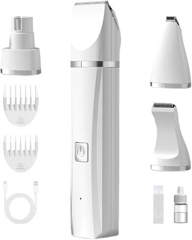 Cat Grooming Kit,Waterproof Cordless Electric Shaver,Electric Low Noise Grooming Kit for Dogs at Home - for Cats Dogs Nail Ears Face Hip Hair in Saudi Arabia