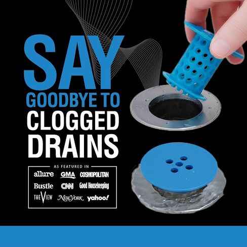 TubShroom Revolutionary Tub Drain Protector Hair Catcher/Strainer/Snare, Blue in Kuwait