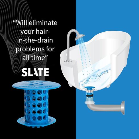 TubShroom Revolutionary Tub Drain Protector Hair Catcher/Strainer/Snare, Blue in Kuwait