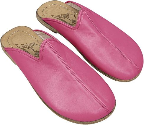 Pierre Loti Fuchsia Color Artisan Handcrafted Genuine Leather Grounding Barefoot Slipper For Men Wide Toe Box Flexible Sole Lightweight Breathable Eco-Friendly Grounding Minimalist Shoes in Saudi Arabia