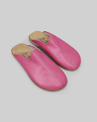 Pierre Loti Fuchsia Color Artisan Handcrafted Genuine Leather Grounding Barefoot Slipper For Men Wide Toe Box Flexible Sole Lightweight Breathable Eco-Friendly Grounding Minimalist Shoes in Saudi Arabia
