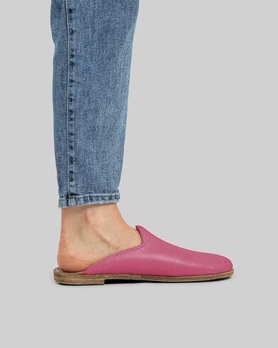 Pierre Loti Fuchsia Color Artisan Handcrafted Genuine Leather Grounding Barefoot Slipper For Men Wide Toe Box Flexible Sole Lightweight Breathable Eco-Friendly Grounding Minimalist Shoes in Saudi Arabia