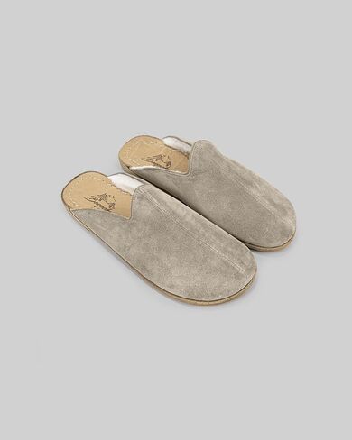 Golden Horn Cream Color Artisan Handcrafted Suede Genuine Leather Grounding Barefoot Shearling Slipper For Men Wide Toe Box Flexible Sole Lightweight Breathable Eco-Friendly Grounding Minimalist Shoes in Saudi Arabia