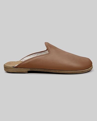 Golden Horn Light Tan Color Artisan Handcrafted Genuine Leather Grounding Barefoot Shearling Slipper For Men Wide Toe Box Flexible Sole Lightweight Breathable Eco-Friendly Grounding Minimalist Shoes in Saudi Arabia