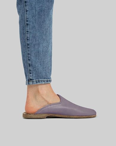 Golden Horn Purple Color Artisan Handcrafted Genuine Leather Grounding Barefoot Shearling Slipper For Men Wide Toe Box Flexible Sole Lightweight Breathable Eco-Friendly Grounding Minimalist Shoes in Saudi Arabia