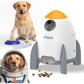 Interactive Dog Puzzle Feeder Toy, Automatic Dogs Treat Dispenser for IQ Training & Slow Feeder, Dog Food Dispenser with Remote Button, Suitable for Indoor or Outdoor Play, All Breeds, OtterVerz 11 in Saudi Arabia