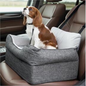 Avont Dog Car Booster Seat for Small/Medium Dogs Under 30 lbs, Elevated Puppy Carseat, Front Seat Pet Car Bed -Black in Kuwait