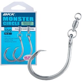 BKK Monster Circle Hook Drifting | 4X | Saltwater Ultra-Antirust Coating | Needle Hook Point | Forged Shank | Tuna Marlin Big Game in Kuwait