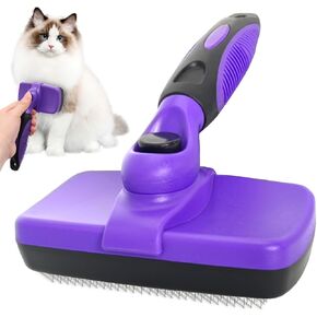Self Cleaning Slicker Brush for Dogs & Cats, Skin Friendly Deshedding Grooming Tool, Hair Removal, Pet Supplies Accessory in Saudi Arabia
