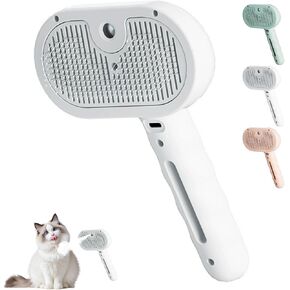 Pet Hair Removal Comb,3-in-1 Cat Brush For Shedding, 2025 New Model,Silent Painless Massage Cleaning Grooming Tool for Cats and Dogs Shedding,with Water Tank and Release Button(Pink) in Kuwait