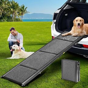 Dog Ramp for Large Dogs, Extra Long 71" & 17.3" Wide Folding Dog Ramp for High SUV & Truck, Portable Non-Slip Pet Ramp for Car, Supports 250 lbs in Kuwait