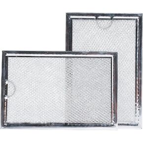 WB06X10608 5304464105 Microwave Grease Filter Replacement - 5 x 7-5/8 Inch Aluminum Mesh Screen - Compatible with Frigidaire & GE Microwaves, Replaces 5304517871 5304478913 5304509444,Pack of 2 in Saudi Arabia