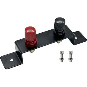 Ampper 3/8" Copper Battery Terminal Stud Connector, M10 Remote Battery Binding Post Junction Post Block Terminal Kit, Pack of 2 (Red and Black) in Kuwait