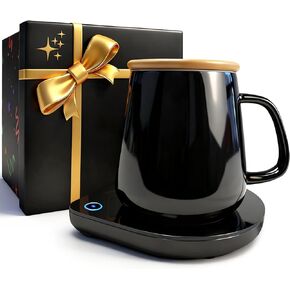 Mug Warmer with Cup Set, Coffee Warmer for Desk, Electric Mug Heater with Adjustable Temperature, 2025 Christmas/Birthday Gifts for Coffee Lover in Saudi Arabia