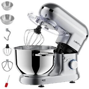 خلاط عجين 6QT - خلاط عجين 660 وات، خلاط كهربائي 6 سرعات مع خطاف عجين لخفق البيض، مضرب مسطح للمطبخ المنزلي، أسود in Kuwait
