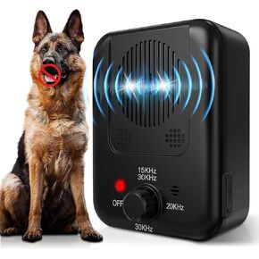 أجهزة مكافحة النباح، أجهزة ردع لحاء الكلاب، أجهزة ردع لحاء الكلاب بالموجات فوق الصوتية يمكنها إيقاف كلاب الجيران من النباح، 3 أوضاع قابلة للتعديل في الداخل والخارج، كاتم صوت آمن وإنساني للكلاب (أسود) in Kuwait