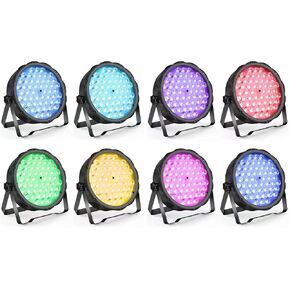 BETOPPER LED Par Lights 54 x 1.5W، RGB Stage Lights DMX DJ Lights الصوت المنشط مع الحامل، ضوء ستروب وأضواء الغسيل DMX للحفلات، الكنيسة، الزفاف، الحانات، النادي، الأداء in Kuwait