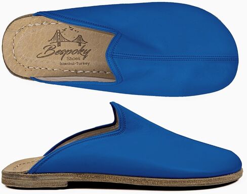 Pierre Loti Blue Color Artisan Handcrafted Genuine Leather Grounding Barefoot Slipper For Men Wide Toe Box Flexible Sole Lightweight Breathable Eco-Friendly Grounding Minimalist Shoes in Saudi Arabia