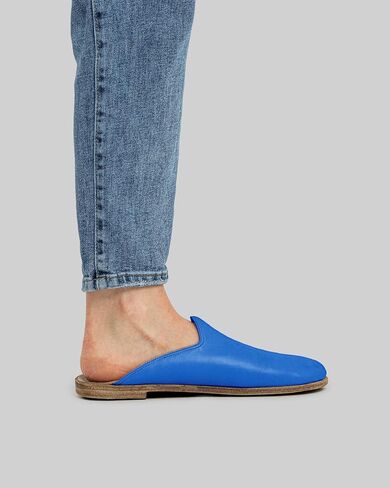 Pierre Loti Blue Color Artisan Handcrafted Genuine Leather Grounding Barefoot Slipper For Men Wide Toe Box Flexible Sole Lightweight Breathable Eco-Friendly Grounding Minimalist Shoes in Saudi Arabia
