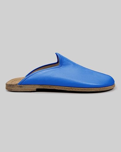 Pierre Loti Blue Color Artisan Handcrafted Genuine Leather Grounding Barefoot Slipper For Men Wide Toe Box Flexible Sole Lightweight Breathable Eco-Friendly Grounding Minimalist Shoes in Saudi Arabia