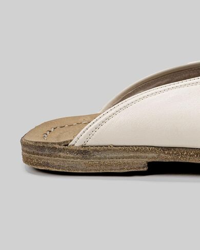Pierre Loti Cream Leather Color Artisan Handcrafted Genuine Leather Grounding Barefoot Slipper For Men Wide Toe Box Flexible Sole Lightweight Breathable Eco-Friendly Grounding Minimalist Shoes in Saudi Arabia
