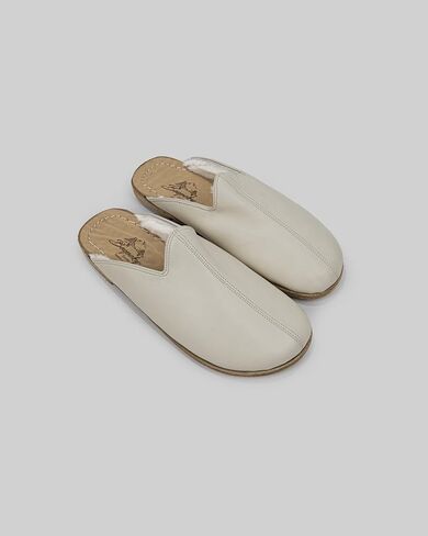 Golden Horn Lucas Beige Color Artisan Handcrafted Genuine Leather Grounding Barefoot Shearling Slipper For Men Wide Toe Box Flexible Sole Lightweight Breathable Eco-Friendly Grounding Minimalist Shoes in Saudi Arabia