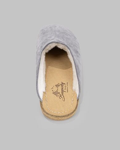 Golden Horn Grey Color Artisan Handcrafted Suede Genuine Leather Grounding Barefoot Shearling Slipper For Men Wide Toe Box Flexible Sole Lightweight Breathable Eco-Friendly Grounding Minimalist Shoes in Saudi Arabia