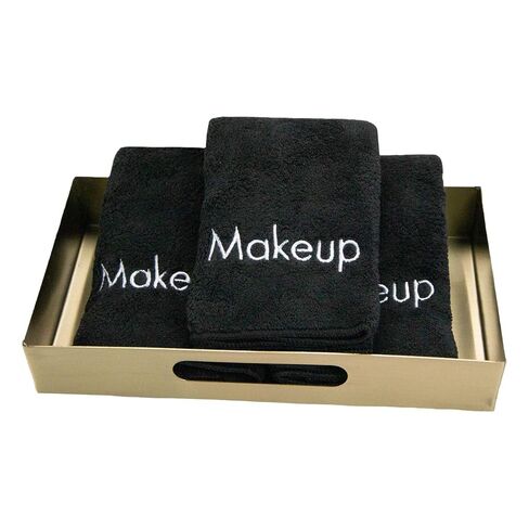 مناشف مكياج مكياج Arkwright - حزمة من 6 - ناعمة من الألياف الدقيقة الناعمة ولطيفة ، مزيل مزيفة مكياج ، من نوع ما من القماش ، من أجل إعادة استخدام المضيفين والفنانين ، 13 × 13 بوصة ، أسود/أبيض in Kuwait