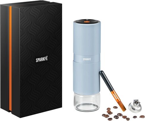 Portable Electric Coffee Grinder, Rechargeable Handheld Grinder with Stainless Steel Conical Burr, Adjustable Grind Settings, for Espresso, Moka, Pour Over, French Press, Cold Brew, Marshmallow in Saudi Arabia