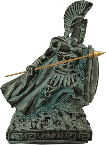 Plaster Sculpture 17cm,Statue of Leonidas,the King of Sparta, with his spear in Saudi Arabia